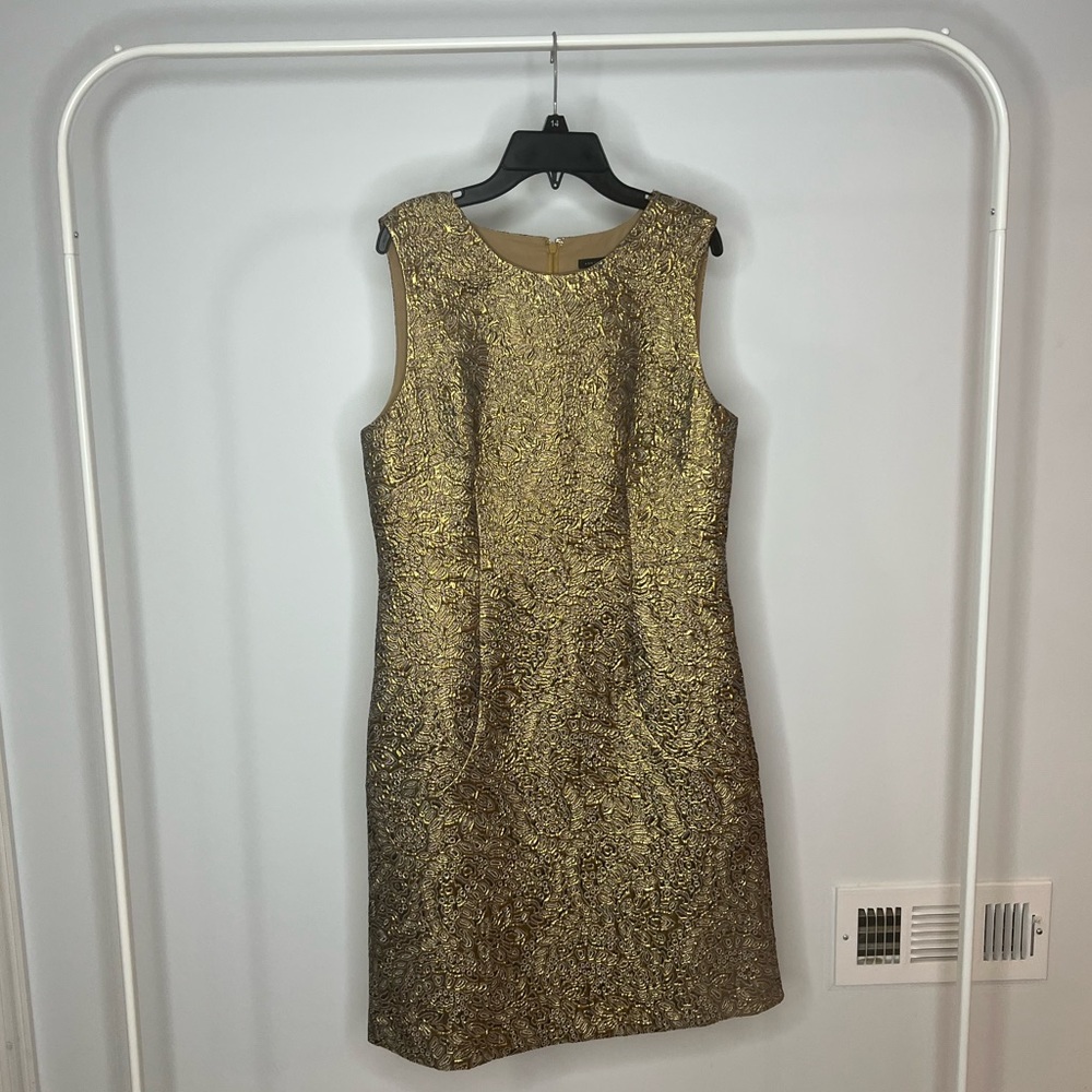 Ann Taylor Gold Dress Size 10